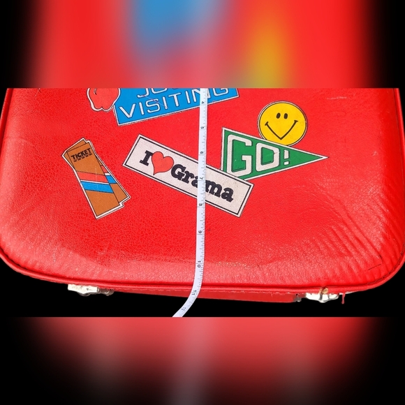 Vtg 1970's I Love Grama Just~Visiting~Children's Hard Shell Travel Suitcase  Box - Picture 7 of 12